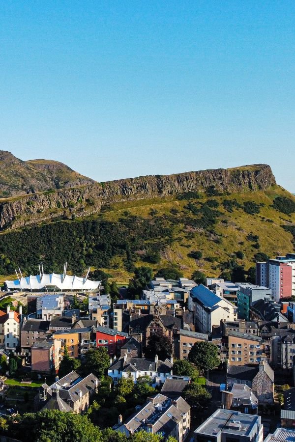 View of Arthur's Seat and the Royal Mile, in Edinburgh.