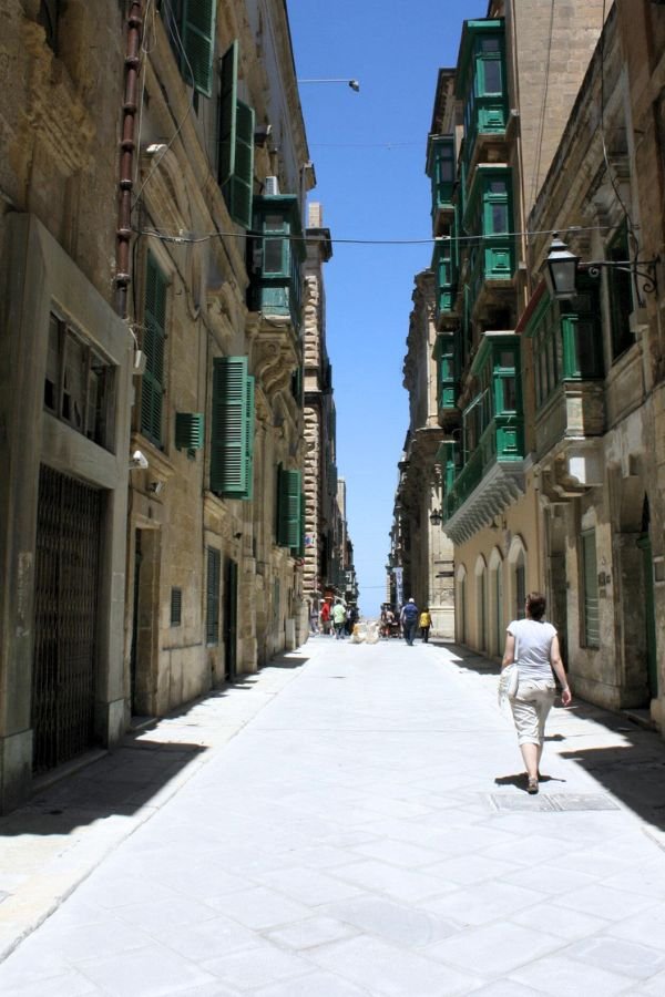 Side street in Valletta, Malta