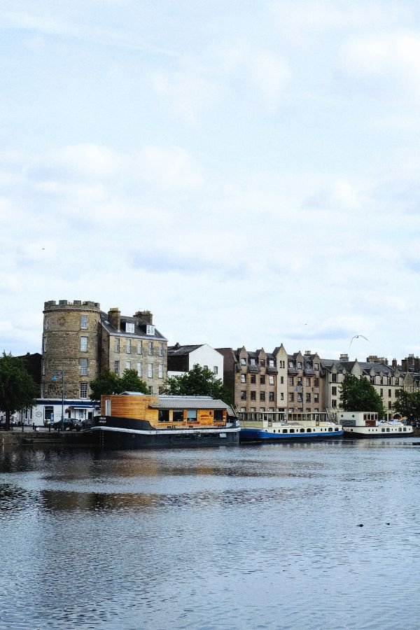 Waterfront of Leith, a port in Edinburgh.