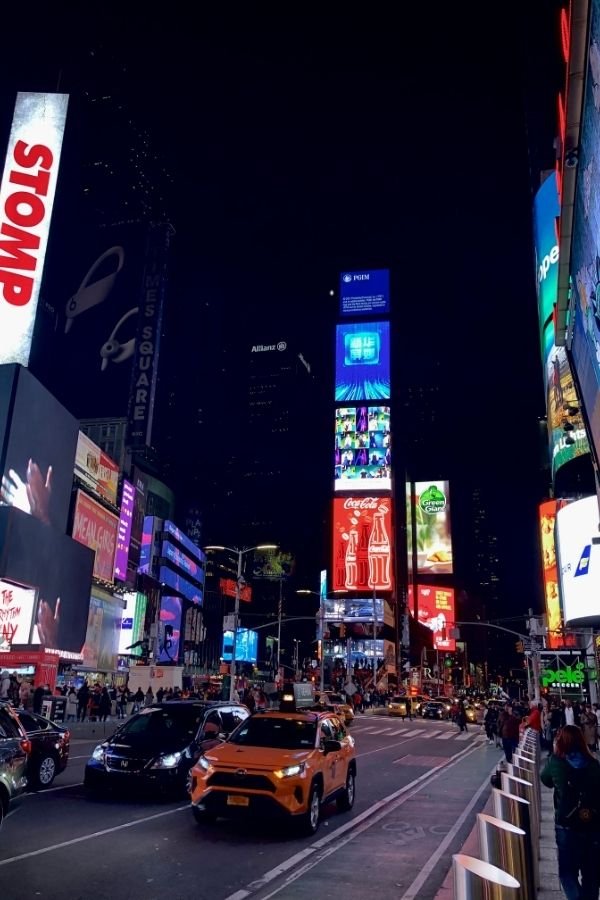 Time Square at night, New York City.