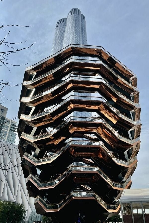 The Shed and Vessel, along the High Line in New York City.