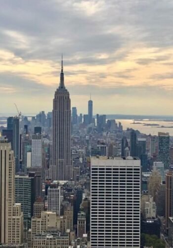 Photo taken from Rockefeller Center's Top of the Rock. Where you get to see the iconic Manhattan skyline.