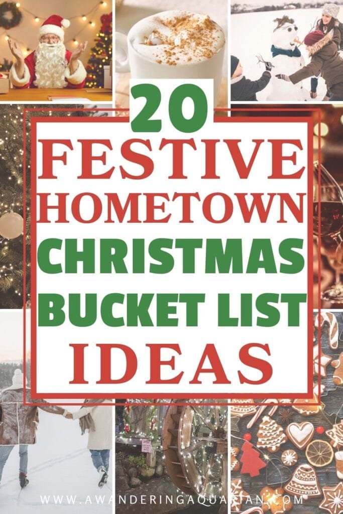 Hometown Christmas bucket list item - a list to get everyone into the Christmas spirit