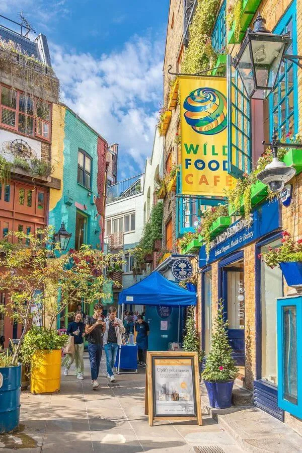 Neil's yard, Cvent Garde, London. one of the many Places to Visit in London for Free