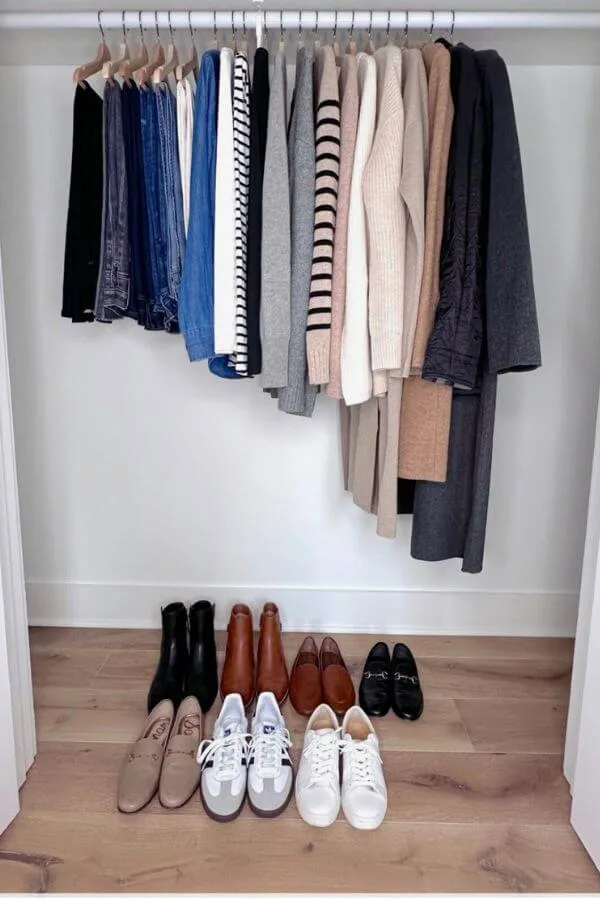 a capsule wardrobe makes it easier to pack when you're only travelling with a carry-on