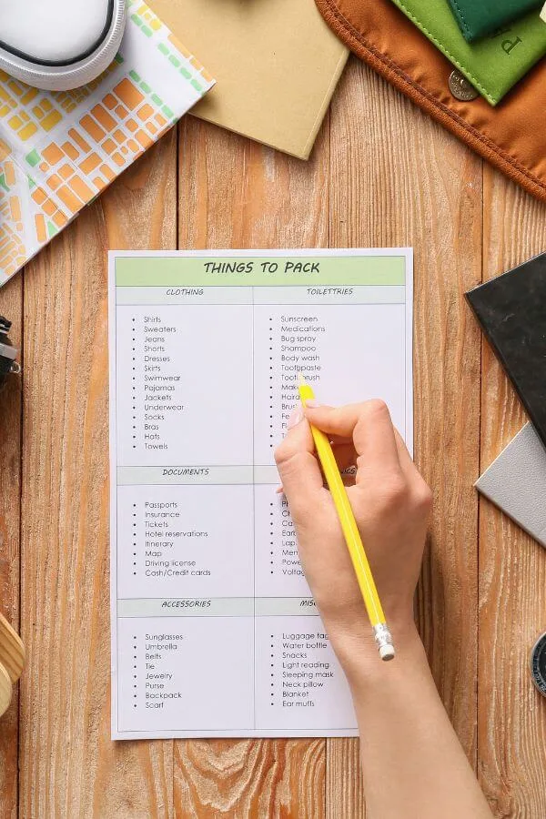 Packing list to keep organized for packing only a carry-on for summer travel 2025