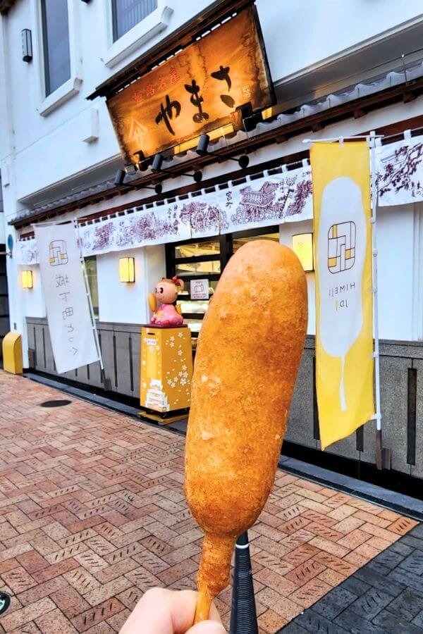 Jokamchi dog bought on Otemae Street, Himeji.