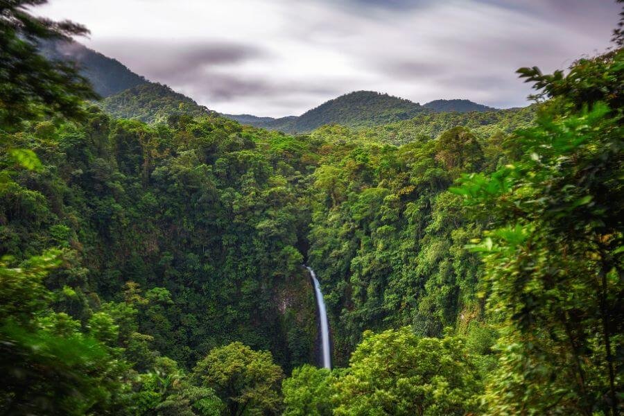 waterfall, rainforest, foliage, hiking, Arenal River