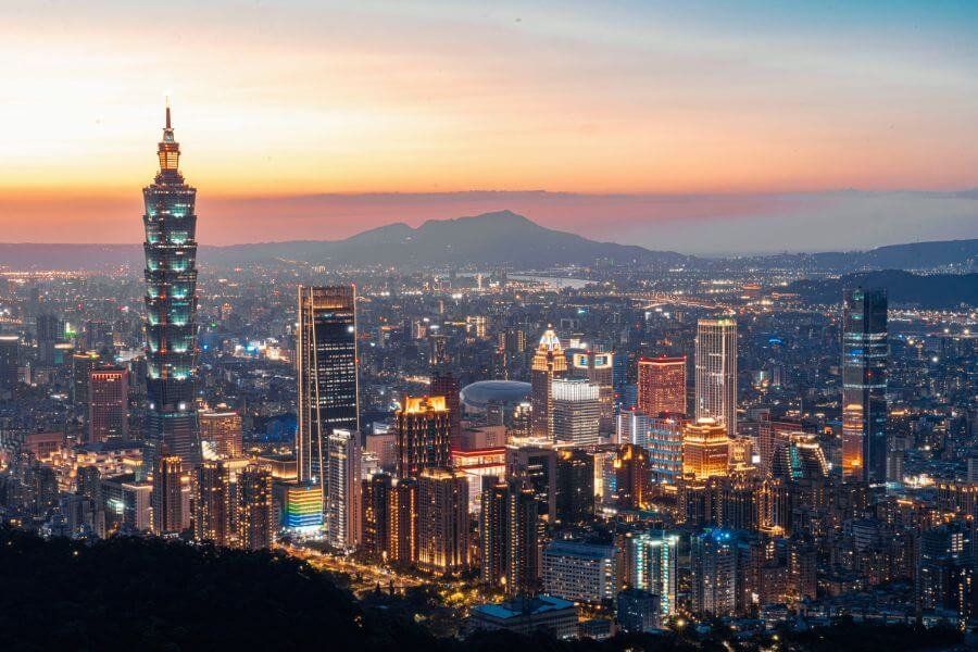 Taipei, cityscape, aerial view, Taipei 101 building