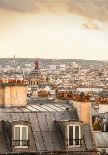 Paris skyline, rooftops, Eiffel Tower