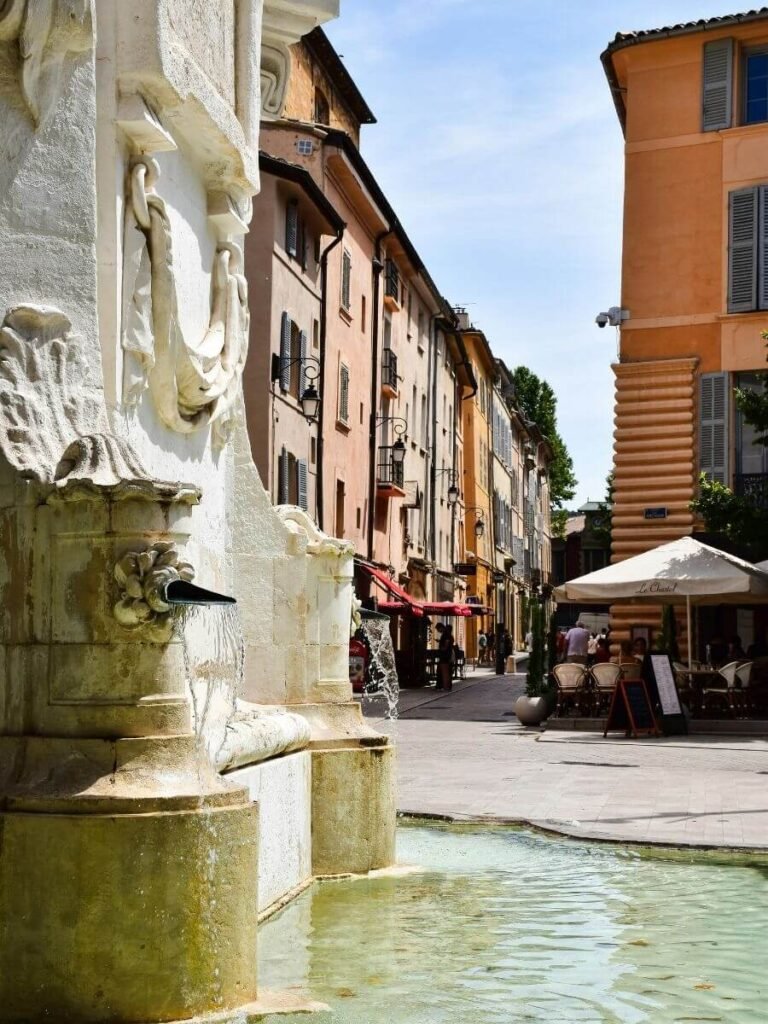 bucket list destinations for women nice, france. streets with fountain