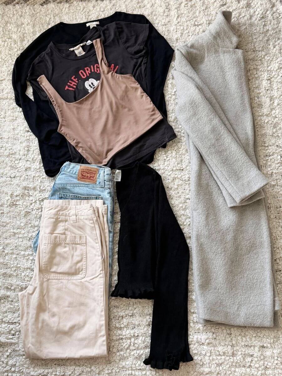 weekend packing list