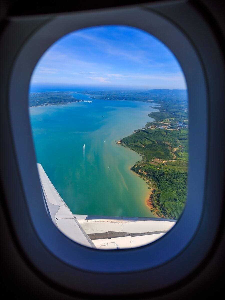 incredible Thailand travel itinerary, view from airplane window, Thailand overhead